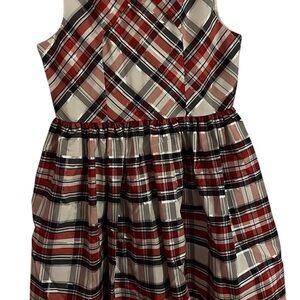 Plaid Red Kids dress Size 14 Bonnie Jean Vintage